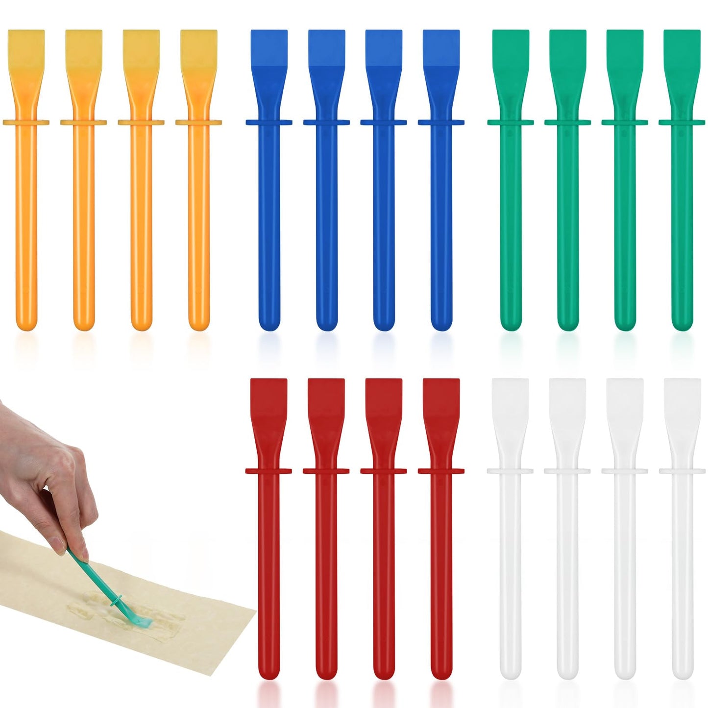 20 Pcs Glue Spreaders Glue Spreader Tool Set Plastic Glues Applicators Applicator Brushes for Crafts Paint Applicators Brush Flatback Craft Adhesive Wood for Handmade Diy Art Paper Timber Handicrafts