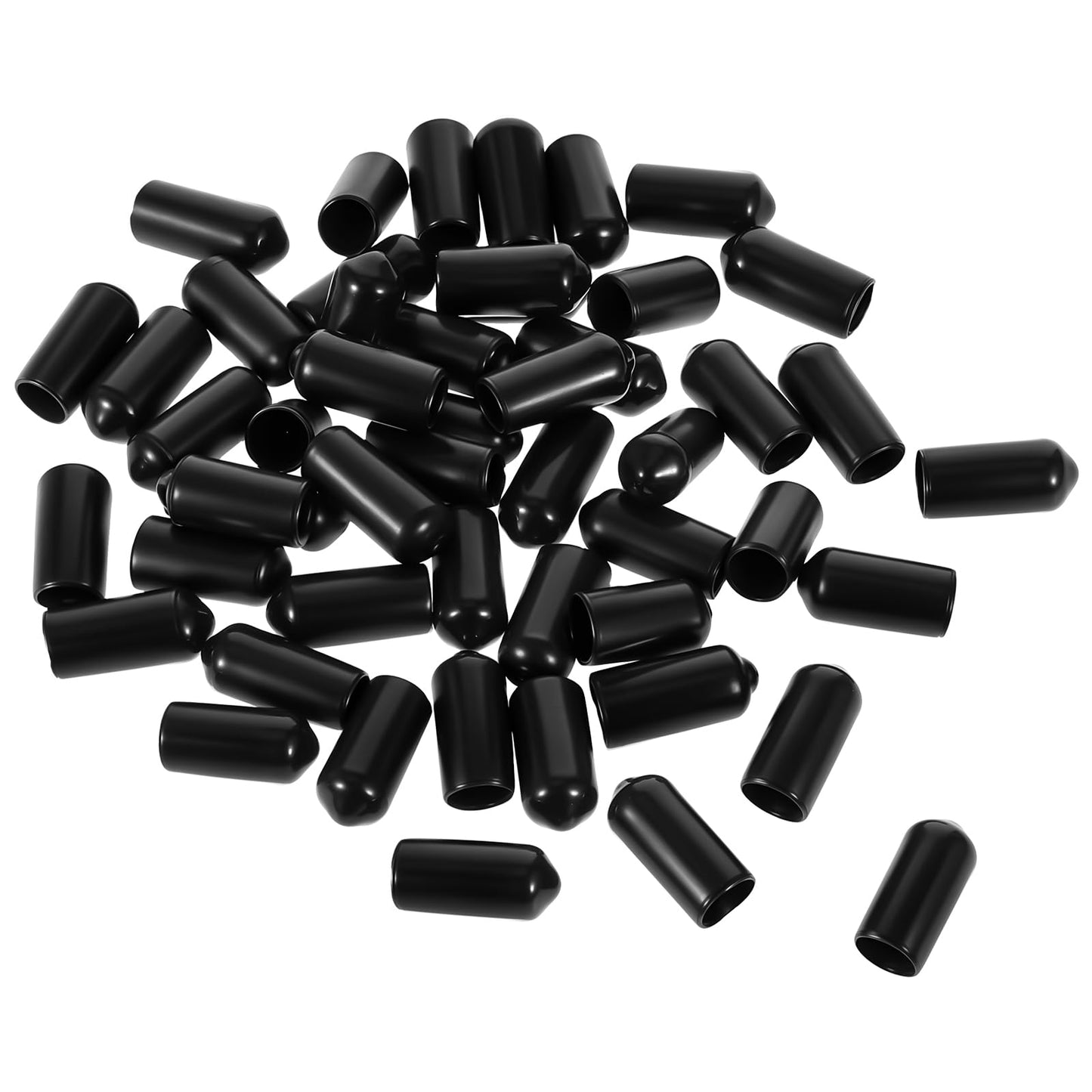50 Pack Liquor Pour Spout Covers Black Rubber Liquor Bottle Covers, Dust Caps Pour Spout Cover Protection for Olive Oil Liquor Bottles Wine Pouring Spout