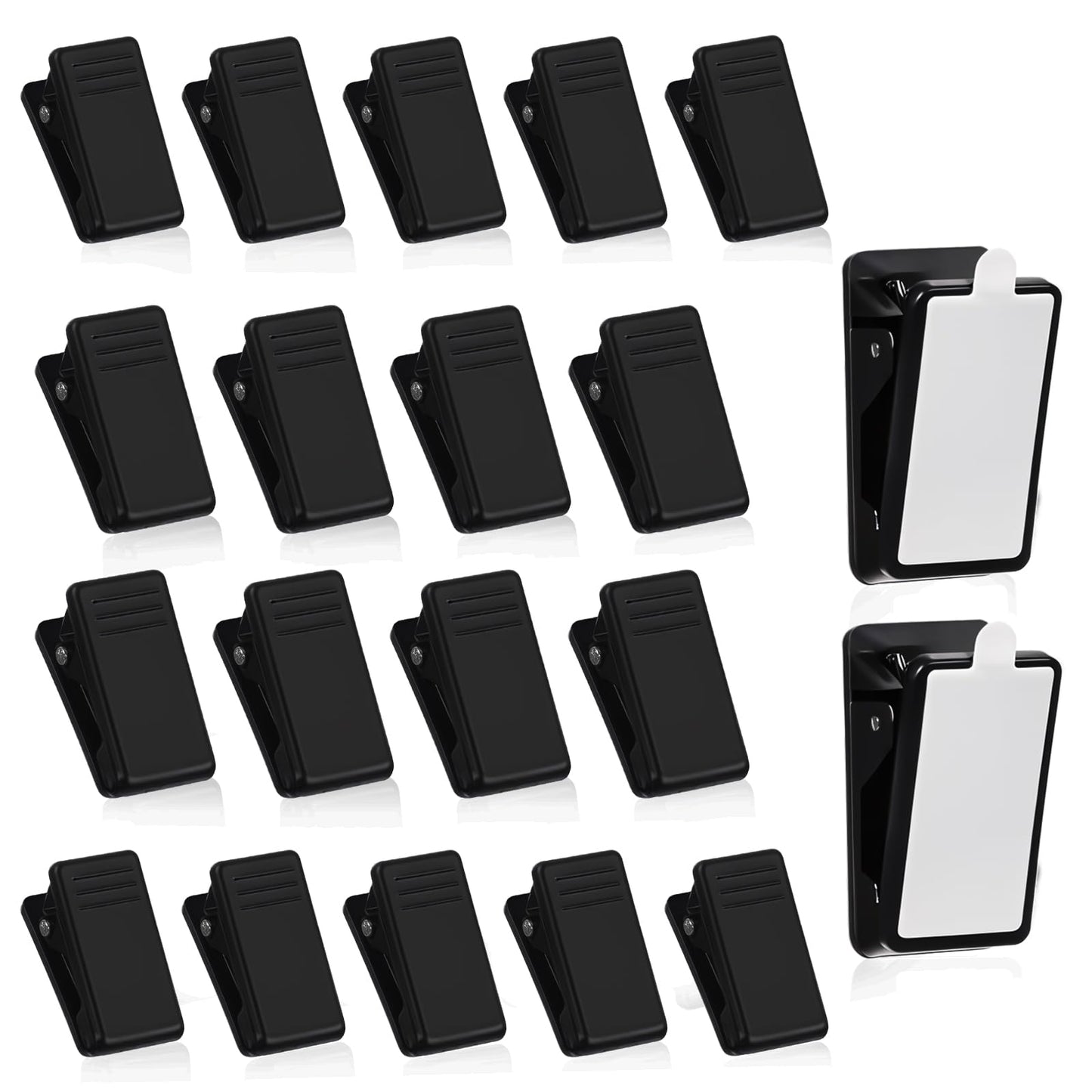 20 Pcs Sticky Clips for Hanging Self Adhesive Clips Tapestry Clips Stick on Clips Plastic Sticky Spring Clips Double-Sided Adhesive Spring Clips for Home Office Christmas Lights Poster Photo Wall Flag