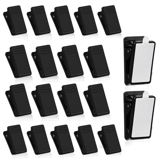 20 Pcs Sticky Clips for Hanging Self Adhesive Clips Tapestry Clips Stick on Clips Plastic Sticky Spring Clips Double-Sided Adhesive Spring Clips for Home Office Christmas Lights Poster Photo Wall Flag