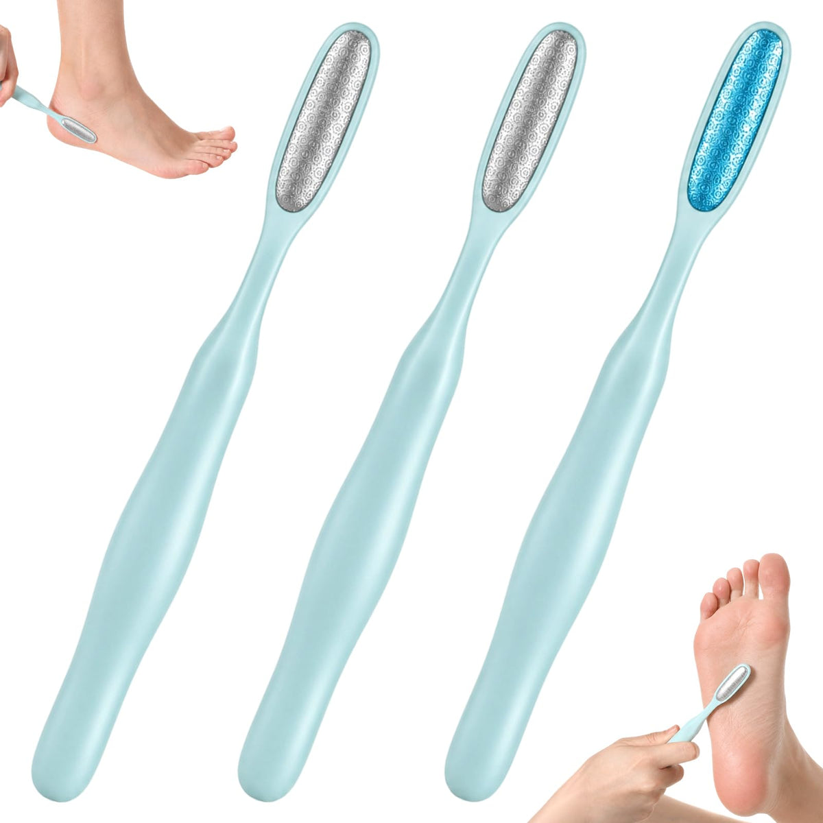 Chsoejuf 3PCS Mini Precision Corn and Callus Remover & Bunion Scrubber