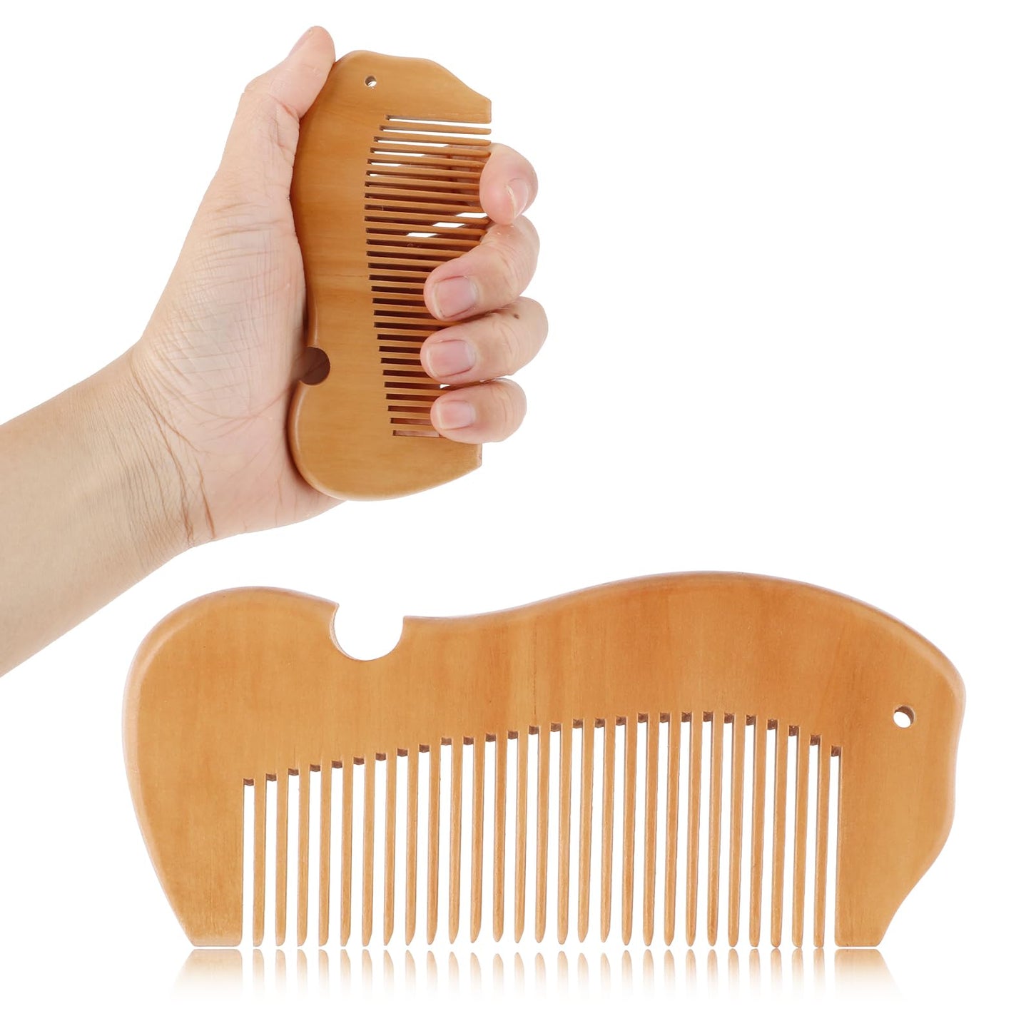 Nogeqi Birthing Comb for Labor Pain, Fish Shape Labour Comb, Birth Comb Natural Wooden Comb for Women with Holes Birthing Comb for Labour Gifts for Expectant Mothers