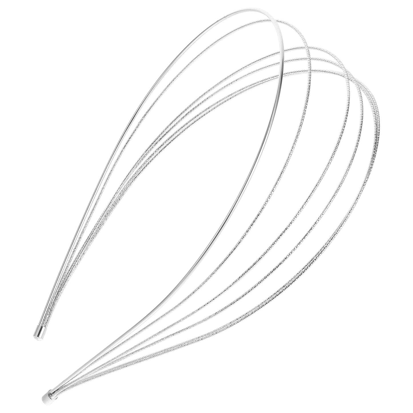 Silver Metal Headband Multi Layers Metal Headbands for Women Silver Headbands Layered Silver Elegant Hairbands Wedding Metal Wire Headbands Non Slip Multi Layered Headpiece Hair Accessories(Silver, 1)