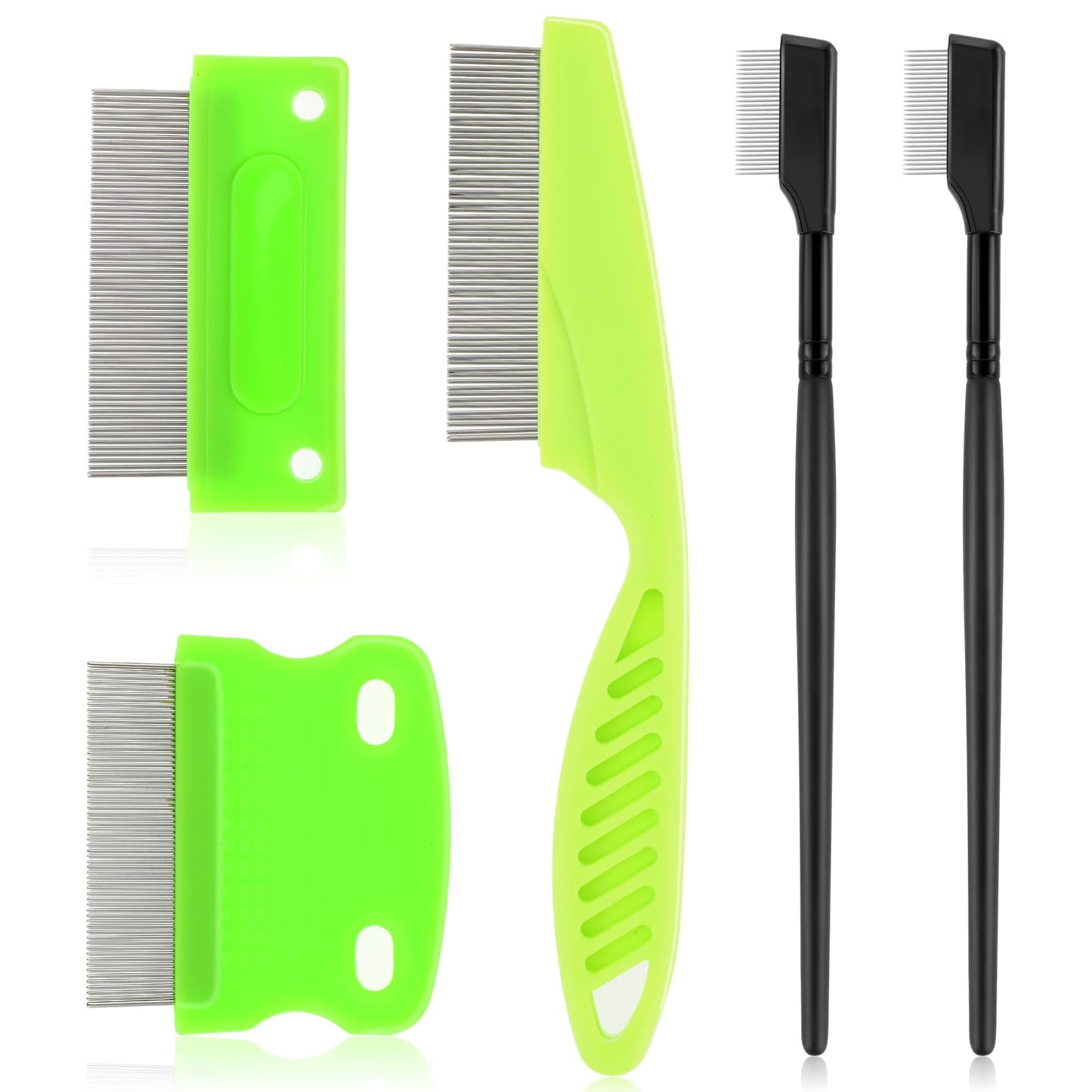 Mabor Cat Dog Eye Comb, 5 pcs Cat Dog Tear Stain Remover Comb Pet Grooming Comb kit for Removal Dandruff Fleas Lice Tear Stain Remover Combs Pet Lice Comb
