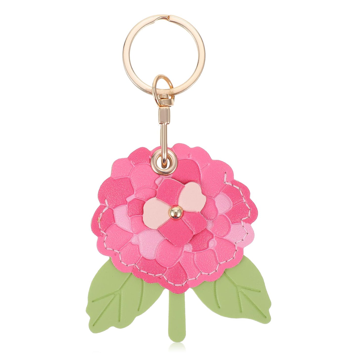 Ymapinc Hydrangea Keyring Pink Flowers Bag Pendant for Handbag, Backpack, Keys or Luggage, Gifts for Women