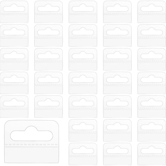 200PCS Clear Sticky Hanging Tabs Self Adhesive Sticker Hanger Hanging Tabs Clear Slot Hole Plastic Sticky Hang Tags Slot Hole Hang Tabs Hook Tag for Sale Items for Store Retail Display?1.7 ×1.3 Inch?