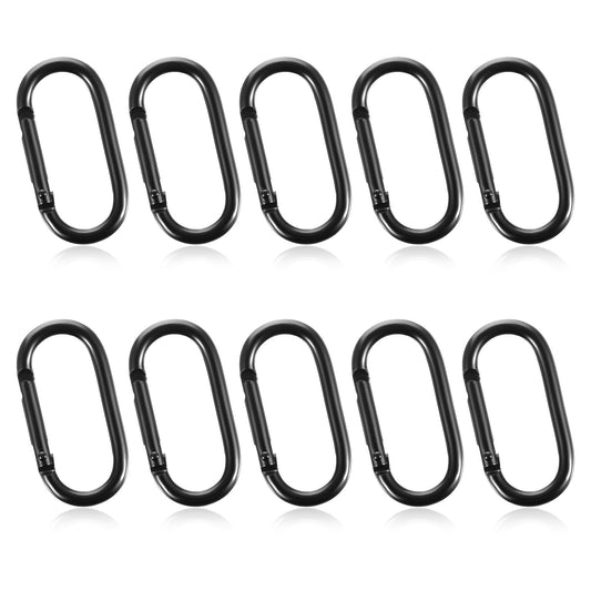 10 Pcs Clip Keychain O Ring Clip Oval Spring Ring Clips Metal Keyring Purse Heavy Duty Opening Carabiner Heavy Duty Snap Spring Carabiner Small Metal O Buckle Clasp Strap Rings For Keychains Backpacks