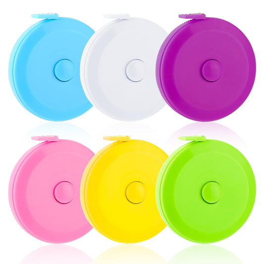 Tyqour 6pcs Tape Measure for Body Measuring Tape Double Scale Mini Tape Measure for Body Measuring Chest Waist and Cloth Craft