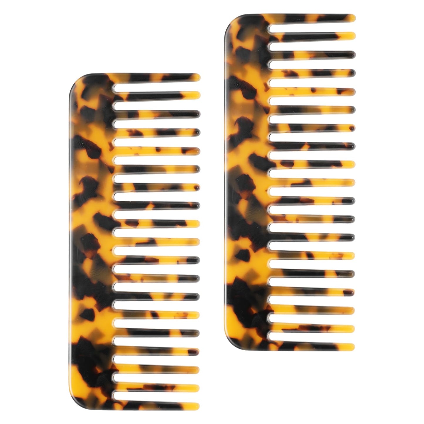 Mini Cellulose Wide Tooth Comb 2 Pack Mini Wide Tooth Comb Small Leopard Pocket Comb No Handle Pocket Size Tortoise Hair Comb For Thick Curly Wavy Wet And Dry Hair No Handle Design