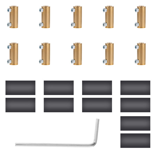 10 PCS Splicing Quick Wiring Terminal 80a Quick Wiring Connection Terminal Screw Butt Connectors Copper Screw Connector Wire Connector Kit with Shrink Tubes and Screws for Electronic Industry(2)