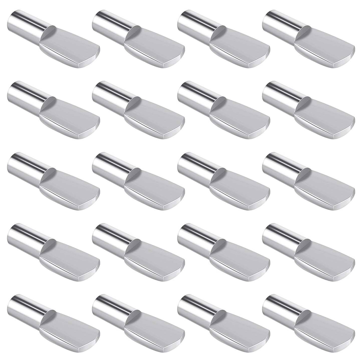 50 PCS Shelf Support Pegs, Metal Shelf Support 5mm, Shelf Pins Support Pins in Spoon Shape for Cabinet Furniture Kitchen Shelves Wardrobe Shelf Attachment