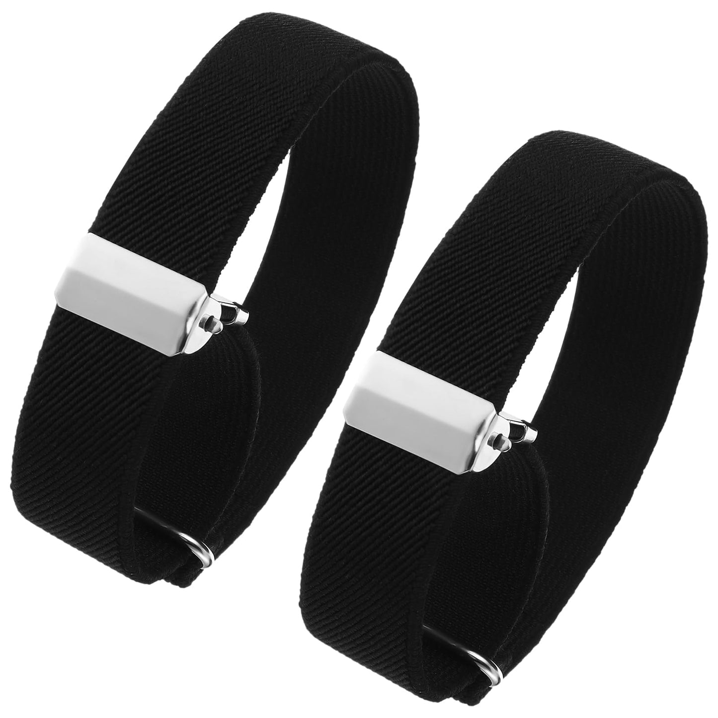 Teaaha 2 PCS Arm Bands Elastic Adjustable Armband Sleeve Garters Black Shirt Sleeve Holders Anti-Slip Long Sleeve Arm Straps Costume for Men