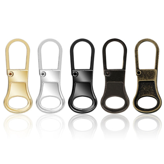 10PCS Zip Tags Pulls Zipper Pull Replacement Detachable Zipper Pull Tabs Metal Zipper Pull Extender Repair Kit Zipper Replacement Slider For Small Hole Zippers For Clothing Jackets Boots Purse