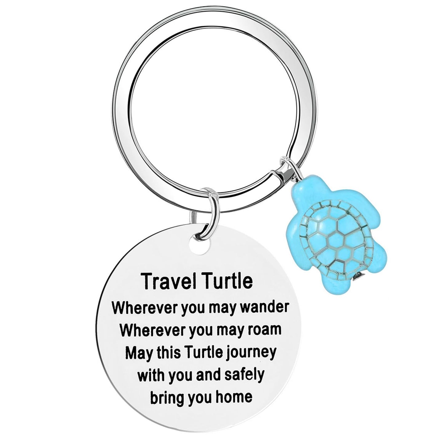 Tyqour 1pcs Travel Turtle Keychain Cute Turtle Keyring Sea Turtle Keychain Gifts