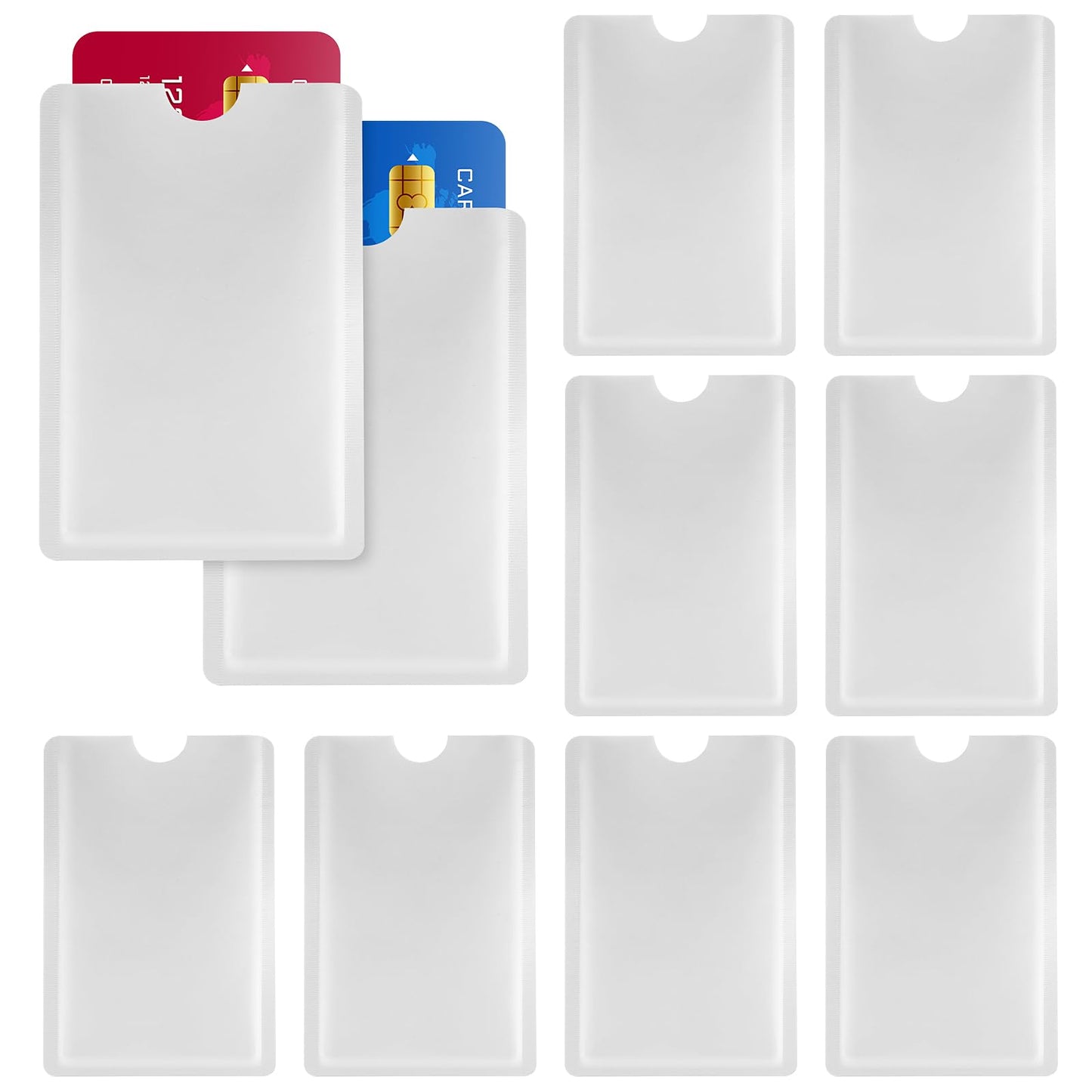 Ouligay 10Pcs RFID Card Holder RFID Blocking Sleeves Credit Card Sleeves RFID Card Sleeve RFID Identity Card Protector Theft Protection for Women Men