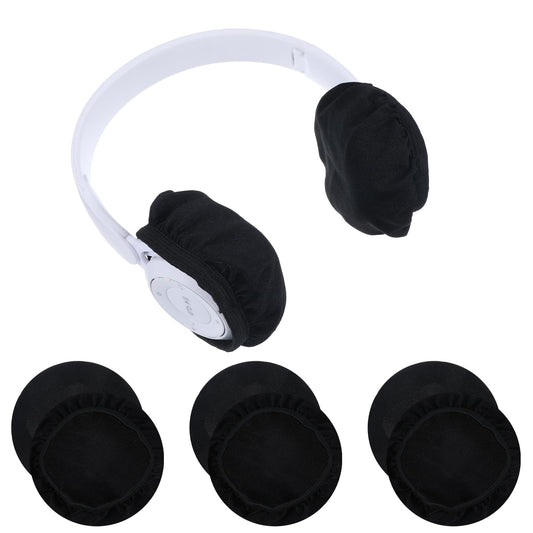 3 Pairs Headphone Earpad Covers, 3.9 inches Stretchable Washable Sweatproof Ear Pads Protectors Replacement Earmuffs Protectors for Gym, Libraries, Gaming