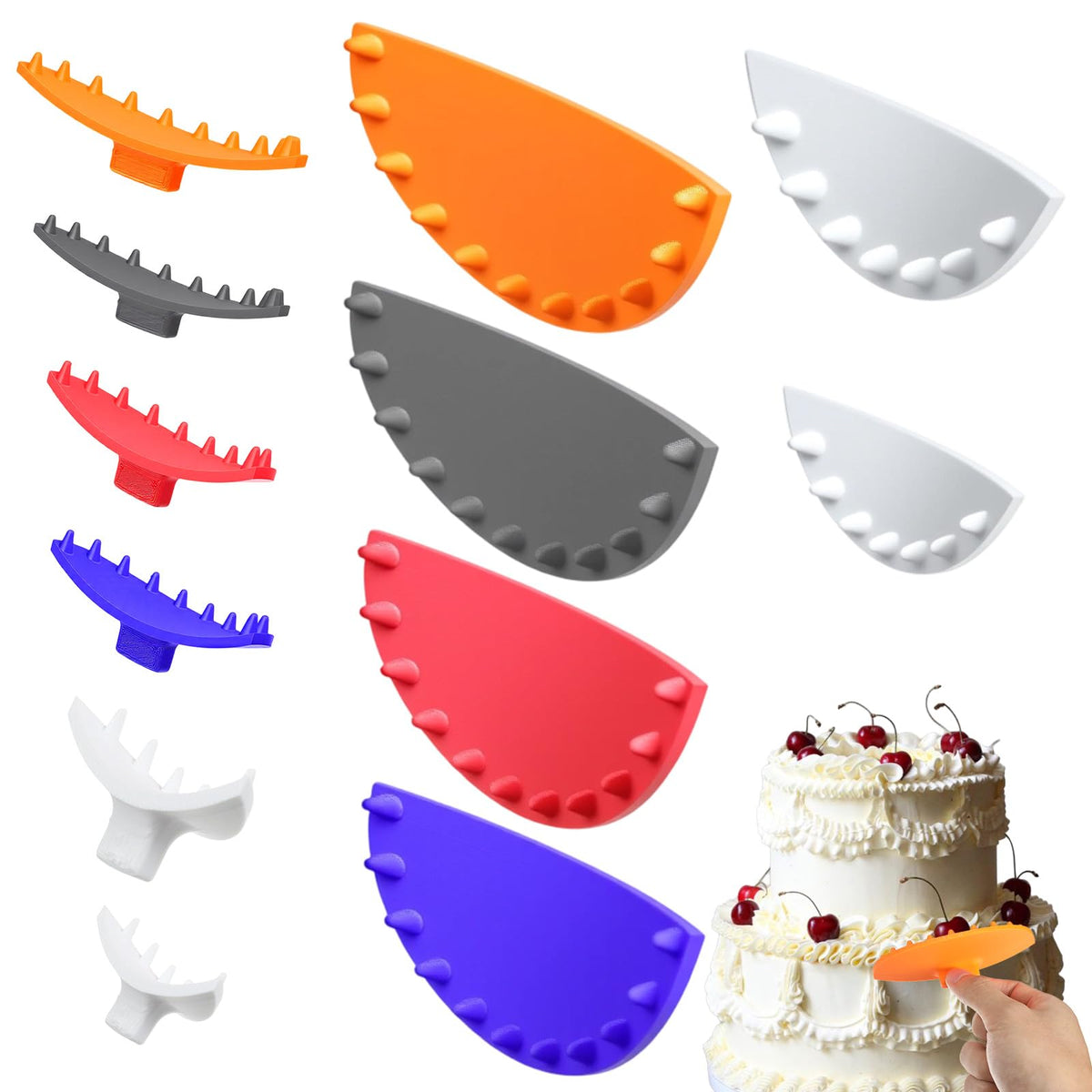 Chsoejuf 6PCS Cake Arch Guide Tool Cake Piping Decorating Tools 6 Sizes