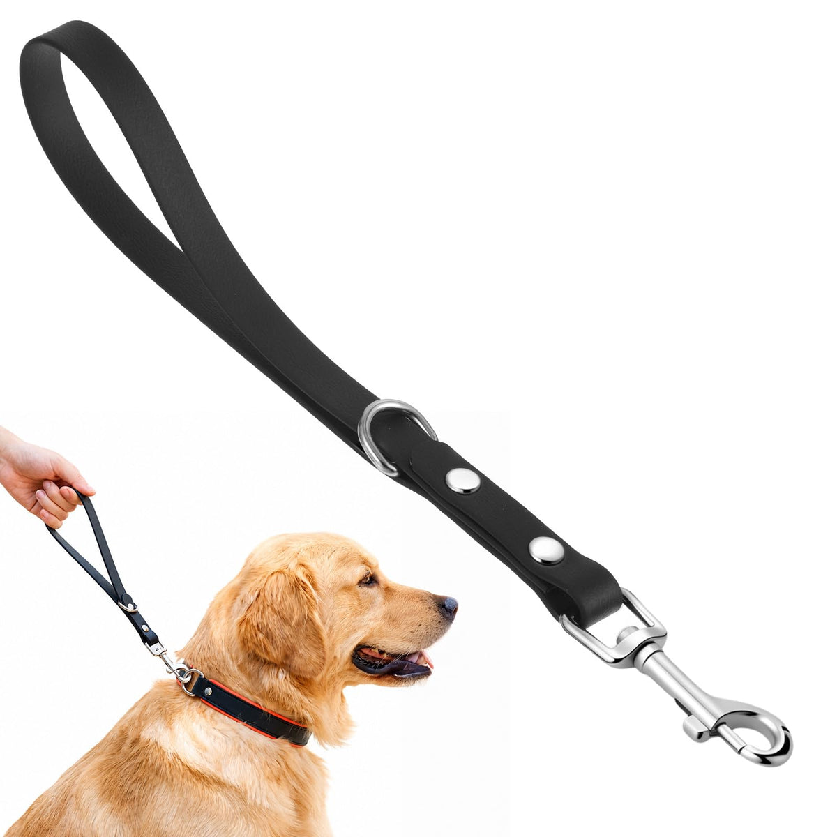 Chsoejuf Short Leash for Dogs, 13.2" Waterproof Heavy Duty Short Dog Leash