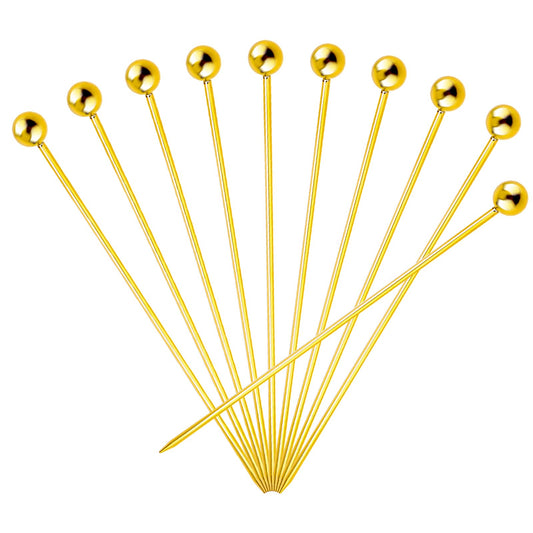 10Pcs Metal Cocktail Picks Cocktail Picks for Drinks Stainless Steel Cocktail Picks Toothpicks Martini Picks Cocktail Skewers Cleanable Reusable For Cocktail Barbeque Birthday Party Home Bar