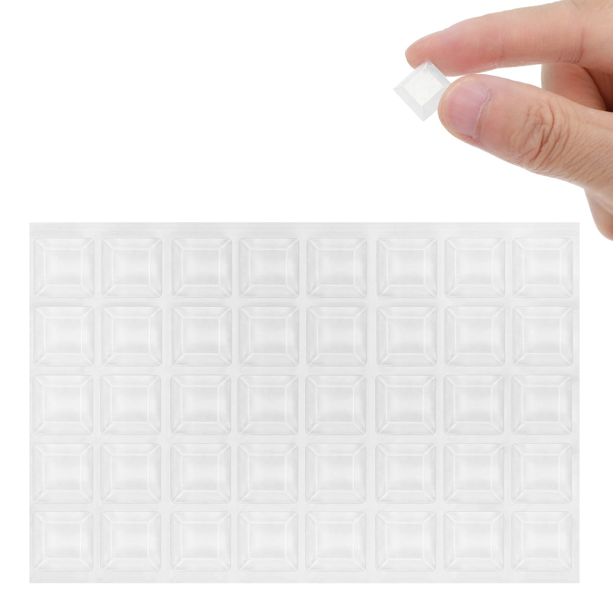 40 PCS Clear Rubber Bumpers Self Adhesive, 0.5" Rubbers Pads(White)