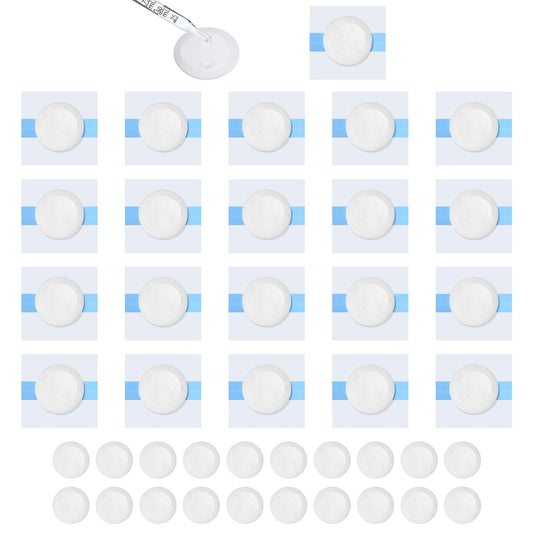 20 PCS Castor Oil Belly Button Patch, Disposable Self-Adhesive Organic Cotton Navel Wrap Cover, Highly Absorbent Anti-Leakage PU Film & Cotton Pad (2.7 Inches)