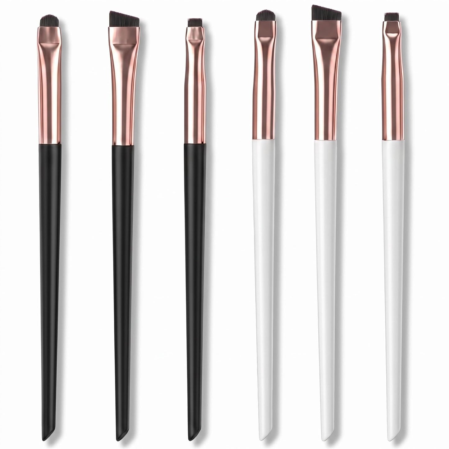 Chsoejuf 6 Pack Eyebrow Tint Makeup Brush Set Angled & Flat Concealer Brush