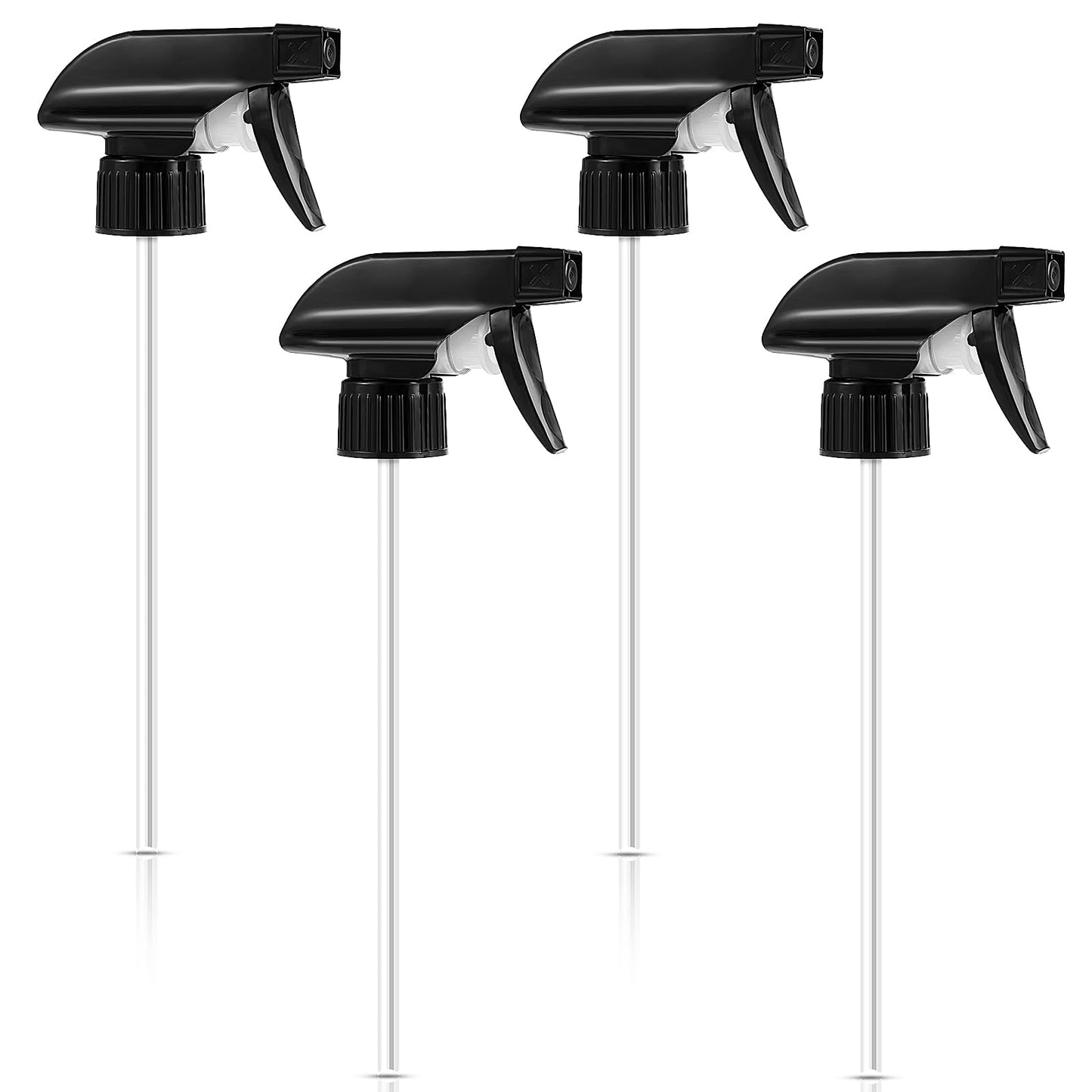 Tyqour 4pcs Plastic Spray Bottle Nozzle Replacement Spray Nozzle Replacement with Mist Stream Sprayer Fit 28-410 16oz/32oz Bottles for Home Kitchen Garden Office