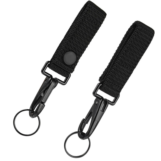 Ymapinc 2 Pcs Heavy Duty Key Rings Belt Holder Key Chain Organizer Metal Clip Duty Belt Keeper Utility Hook for Police LEO