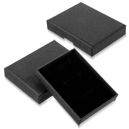 3 PCS Empty Jewelry Boxes Cardboard Jewelry Gift Boxes Jewelry Boxes for Wrapping Small Gift Box Wtih Lids Jewelry Gift Boxes with Lids for Presents Bracelets Necklaces Earrings Ring Gift (Black)