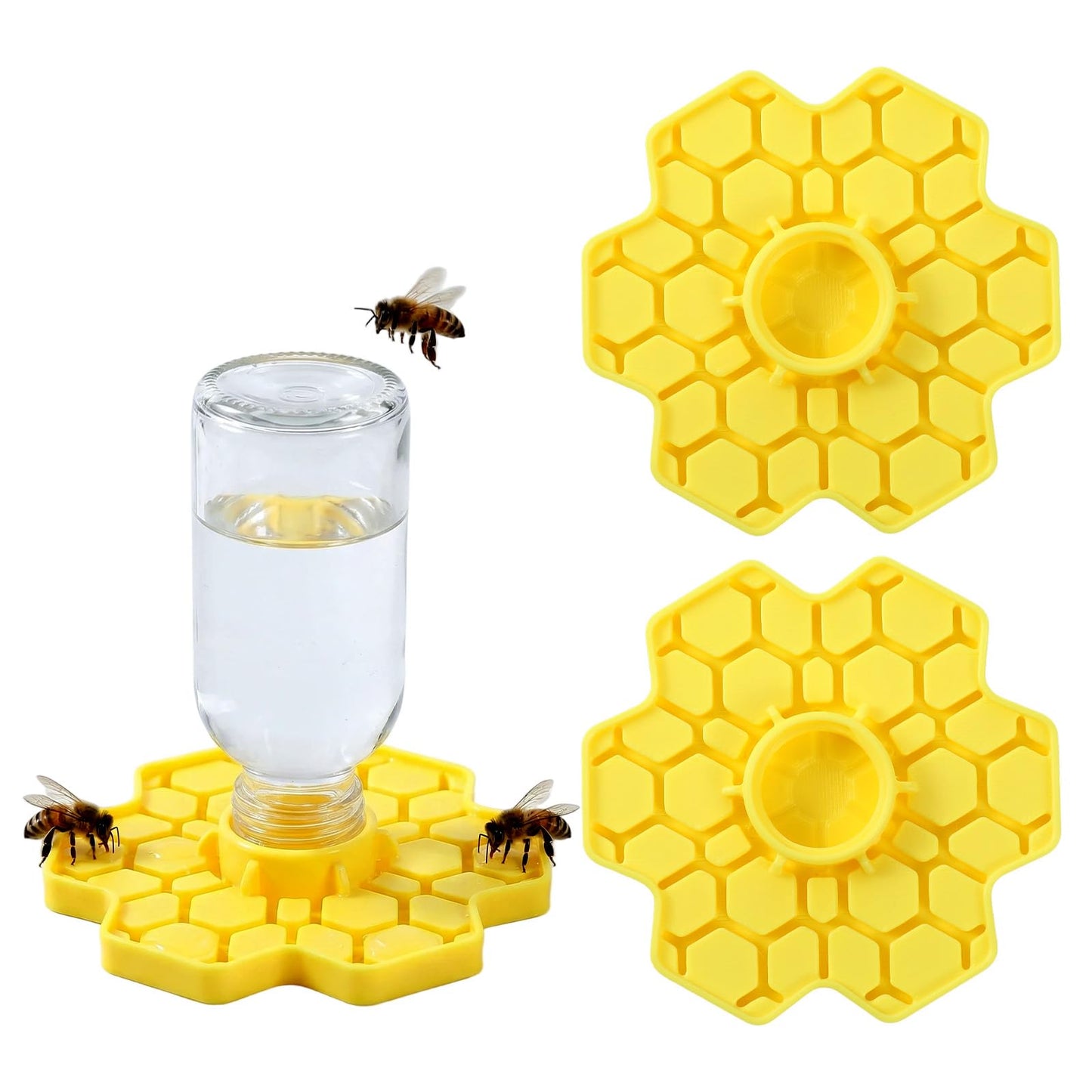 2 Pack Small-Hole Honeycomb Tray Honey Bee Feeder Garden Watering Station