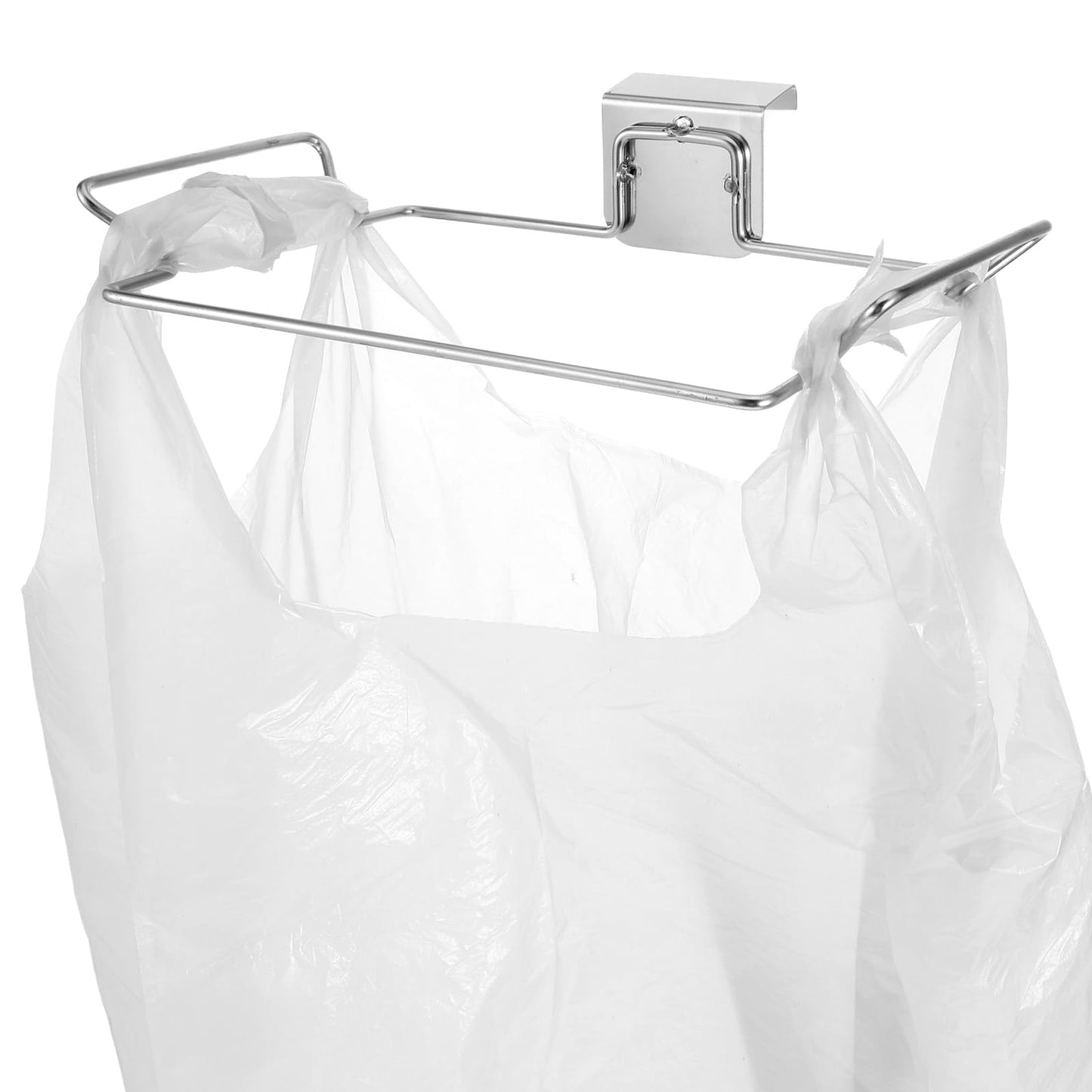 Chsoejuf Large Stainless Steel Under Sink Garbage Trash Bag Holder Portable