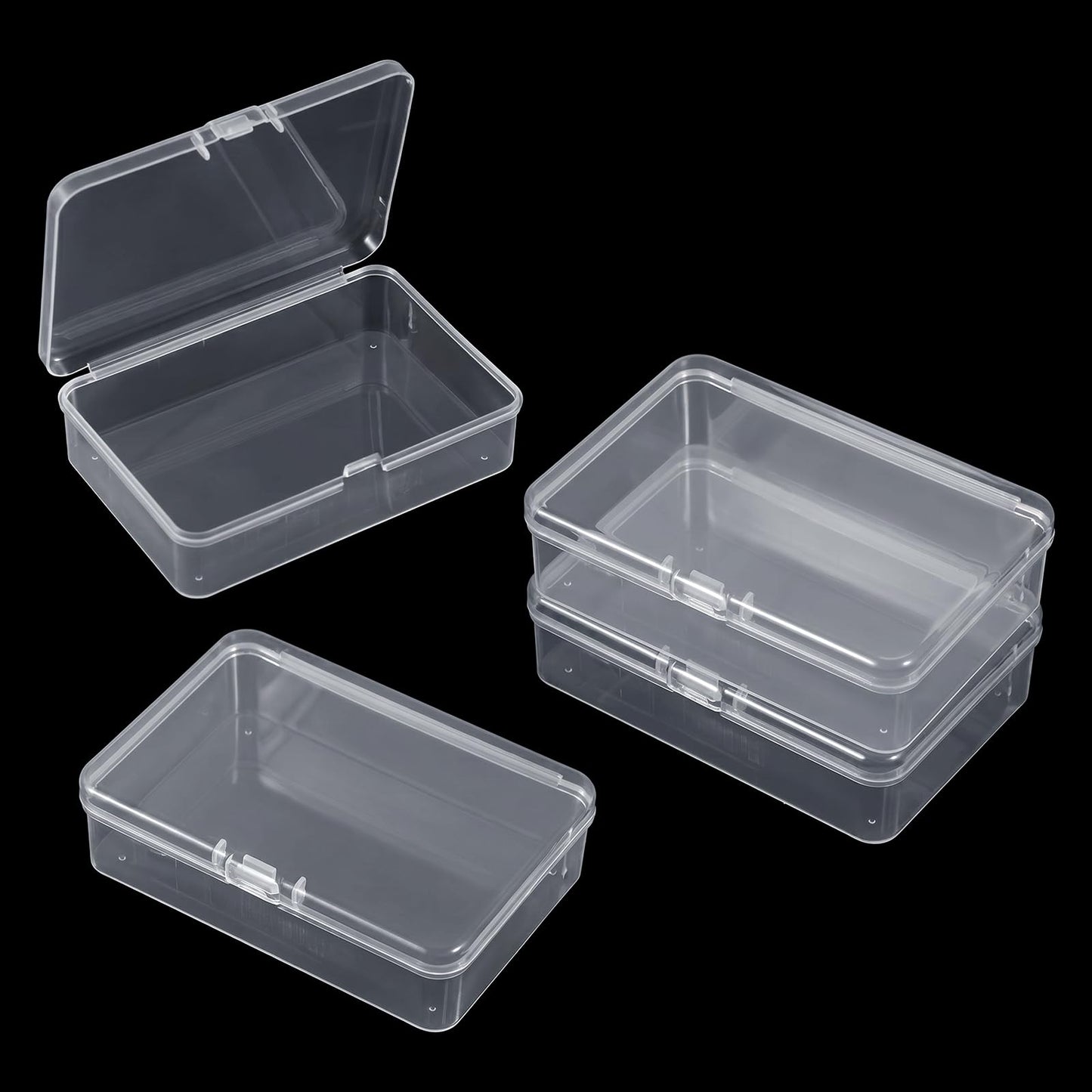 MEUYSIAC 4-Pack Clear Plastic Storage Containers with Lids
