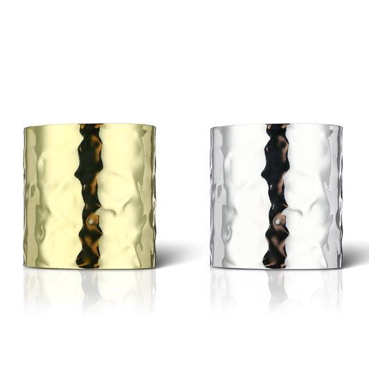 2PCS Silver Gold Hair Cuffs High Ponytail Holder Hair Clips, Metal Buckle Hair Ties Hair Clips, Dress up Hair Ring Horsetail Hair Cuffs Ponytail Hair Bands Decorative Accessories for Women Long Hair