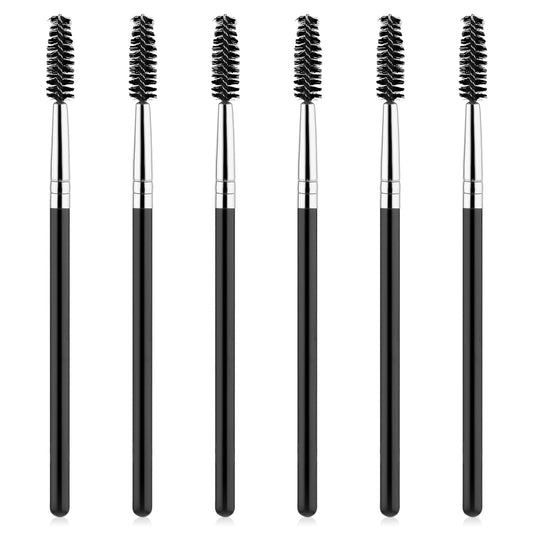 Teaaha 6PCS Eyelash Spoolies Set - Portable Eyelash Comb & Brow Brush, Reusable Mascara Brush, Lamination Tool for Eyebrows & Lash Filler, Brow Lift & Tint Interdental Brushes
