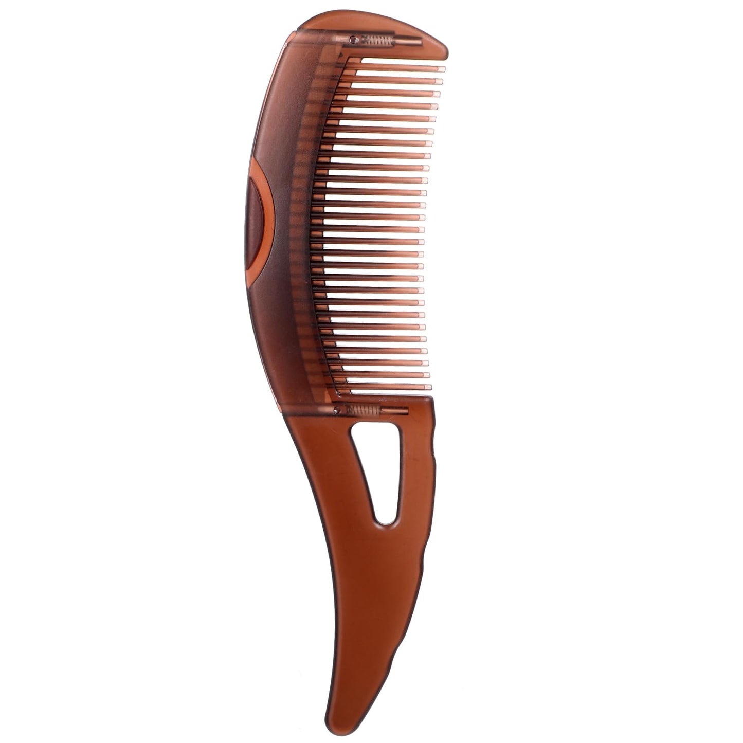 Xinjoduz 1 PCS Dandruff Comb, 8.2×1.97in Brown Plastic Scalp Brush for Dandruff Removal Hollow Tooth Design Energy Massage Comb with Skin Scraping Handle Scalp Sweep Detoxing Comb for Womem Men