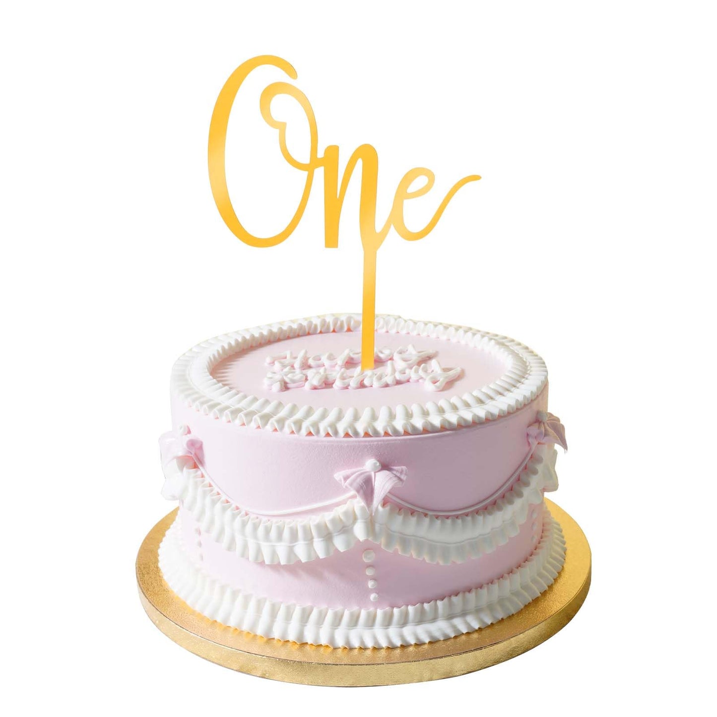 1st Birthday Cake Topper, Wooden One Sign Decoration for First Birthday, Baby Shower, Gender Reveal Party Supplies,Cake Props for 1 Year Old Celebrations