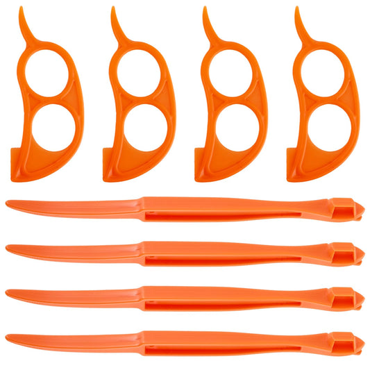 Ymapinc 8pcs Orange Peeler Tool,Citrus Peeler Tool,Food-grade Plastic,Lemon Peeler,Kitchen Tool,Fruit Peeler