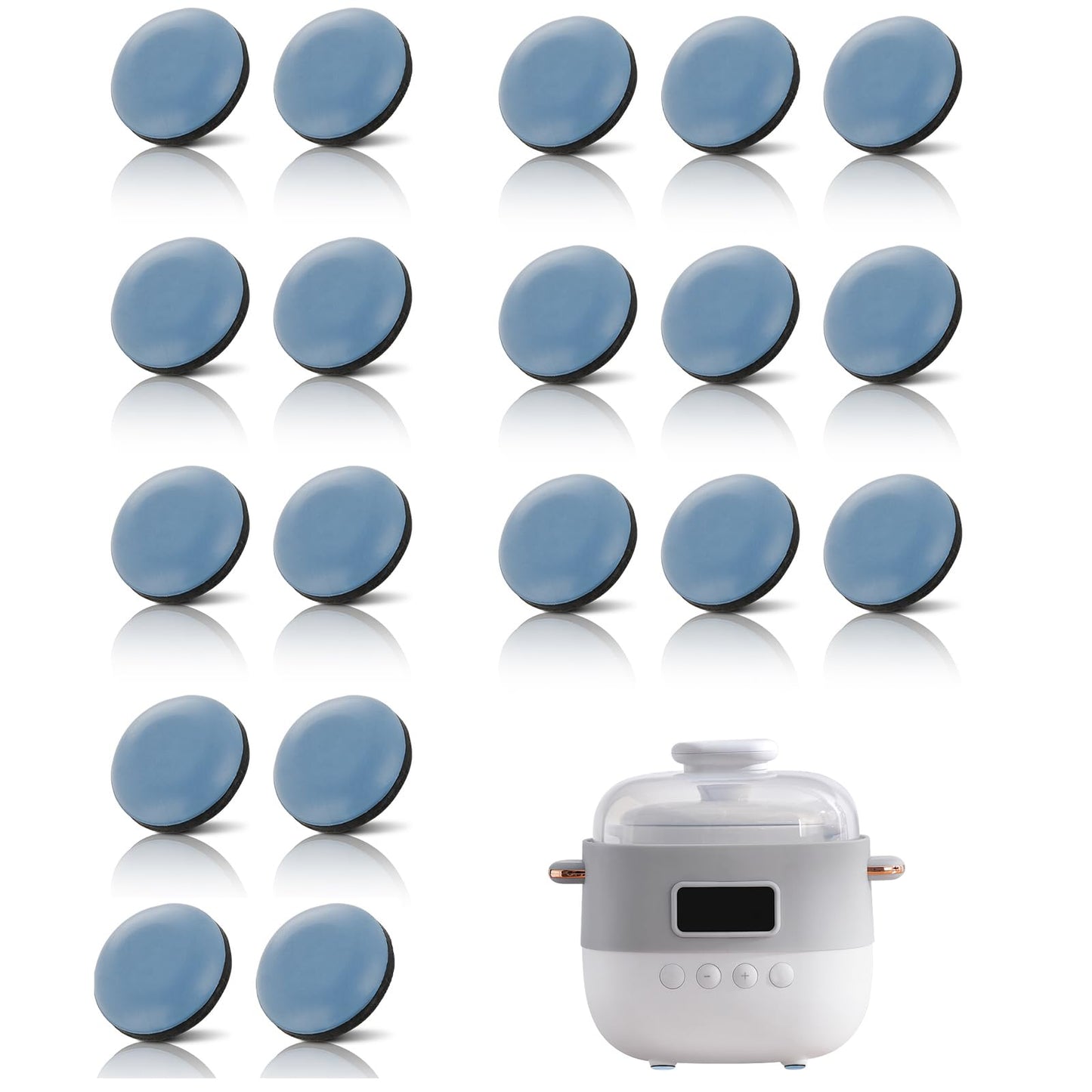 Ouligay 24Pcs Kitchen Appliance Sliders, Self-Adhesive Appliance Sliders for Kitchen, Small Kitchen Appliances for Air Fryer, Bread Machine, Coffee Makers, Blenders, Aid Mixer and Pot
