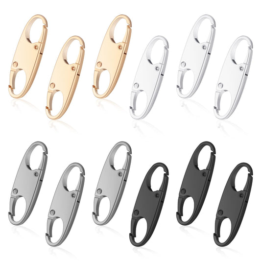 Tyqour 12pcs Dual Opening Zipper Locks Anti Theft, Zipper Clip Theft Deterrent, S Shaped Zipper Locks for Backpacks Keep The Zipper Closed for Backpacks Traveling Camping Suitcases