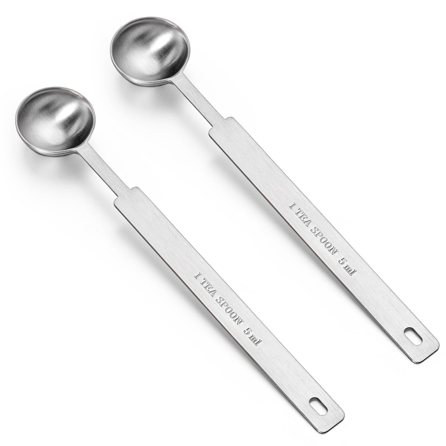 Ouligay 2Pcs Teaspoon (5 mL | 5 cc | 1 TSP | 1/3 Tablespoon) Stainless Steel Individual Measuring Spoons Metal Measuring Spoons Only Kitchen Gadgets for Cooking Baking