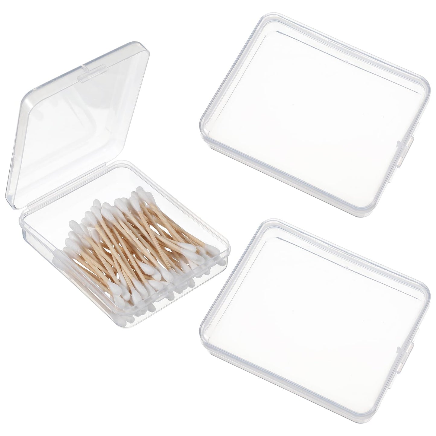 3 Pcs Cotton Round Holder Toner Pad Travel Case Portable Travel Cotton Pad Holder Plastic Storage Containers Box Bathroom Vanity Countertop Organizer With Lid Storage Jar Cosmetic Container Dental