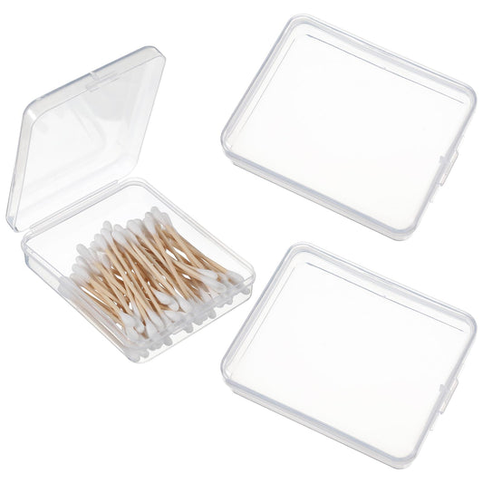 3 Pcs Cotton Round Holder Toner Pad Travel Case Portable Travel Cotton Pad Holder Plastic Storage Containers Box Bathroom Vanity Countertop Organizer With Lid Storage Jar Cosmetic Container Dental