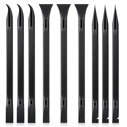 Ymapinc 9PCS Plastic Kitchen Scraper Tool,Cleaning Scraper,Multi-Purpose Scraper Pen-Shaped Scraper Tool for Kitchen,Tight Spaces,Crevices,Food,Paint
