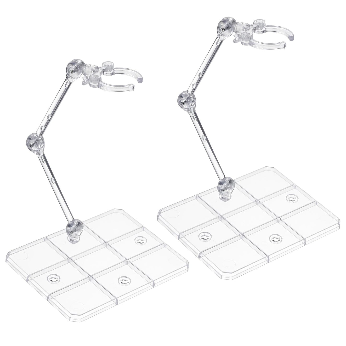 Chsoejuf 2PCS Adjustable Clear Assembly Action Figure Stand Display Holder
