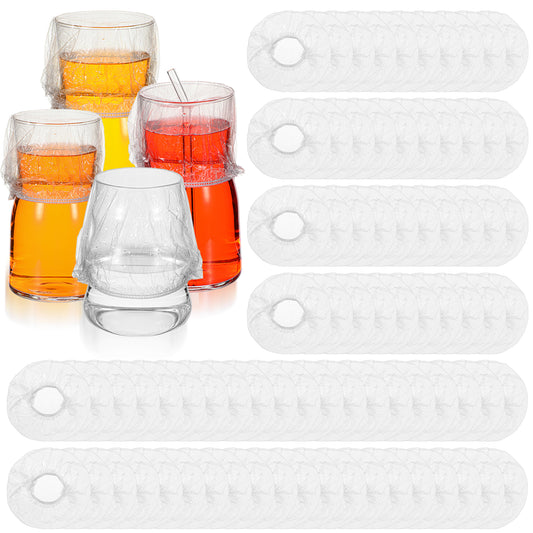 100PCS Disposable Drinks Covers for Drinks Safety Protection, Drink Covers for Alcohol Protection Women Scrunchie, Drink Cover, Fit Most Cup Sizes, Protector for Bar Club Party