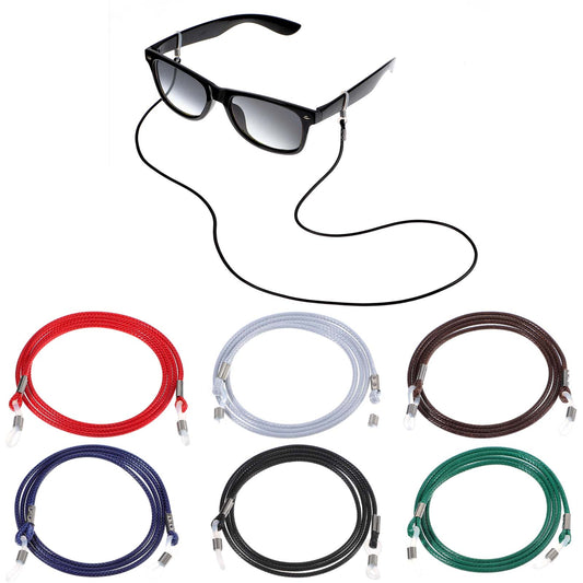 Ymapinc Chain for Glasses Around Neck Women, 6pcs Adjustable Sunglass Strap Holders Eye Glass Lanyard for Men, Protected Glasses String - Red, Green, Black, Navy, Gray, Brown