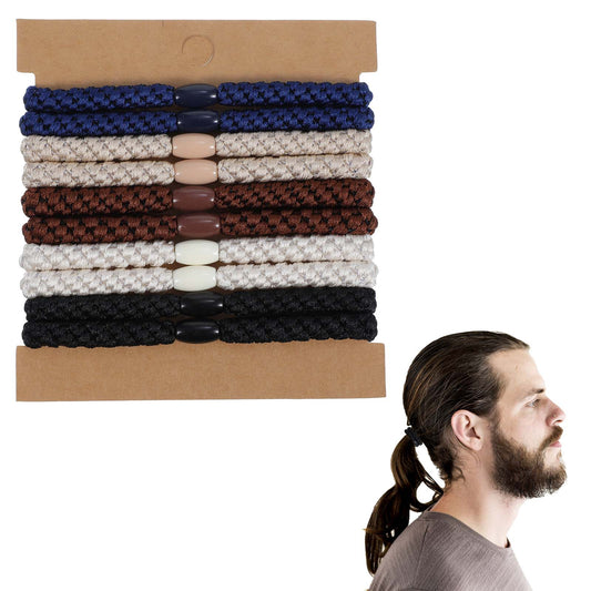 10 Pcs Braided Hair Ties for Women Elastic Thick Bracelet No Slip No Damage Ties for Many Hair Types Polyester Braided Bands Accessories - Cute Ponytail Holders