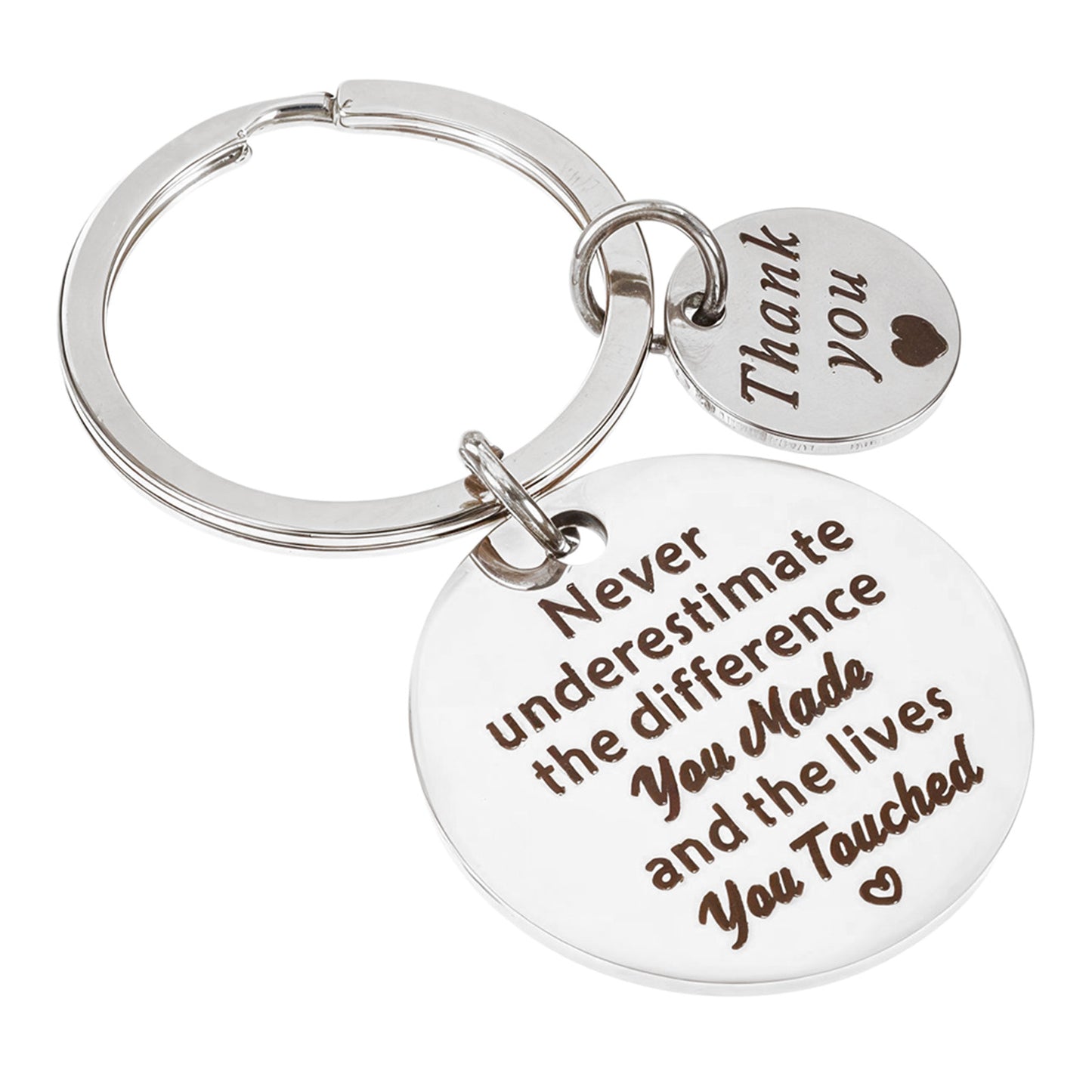 Tyqour Coworker Leaving Gifts for Women Best Friend Keychain Farewell for Coworkers Thank You Teacher Stainless Steel Keychain for Women