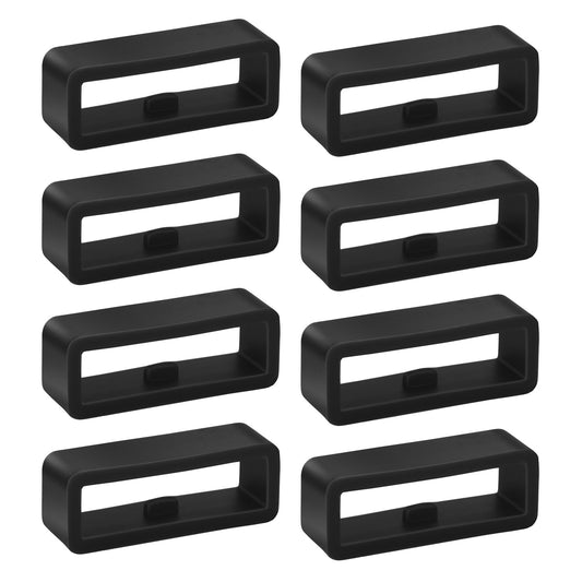 Ymapinc 8Pcs Black Magic Band Holder, Silicone Magicband Locks Replacement Clips Watch Strap Replacement Holder Accessories, Watch Rings Band Loop Fix Tool