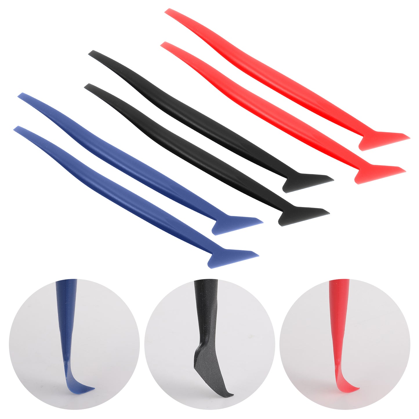6 PCS Vinyl Wrap Tools, 3 in 1 Flexible Car Micro Squeegee Window Tint Tool